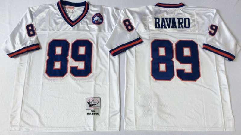 Giants 89 Mark Bavaro White M&N Throwback Jersey